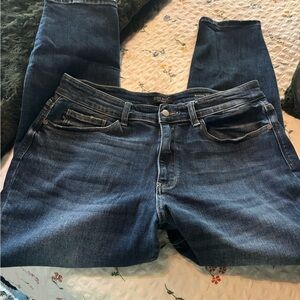 Judy Blue Women's Boyfriend Jeans - Dark Blue